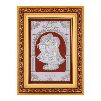 Radha Krishna 999 Silver Photo Frame
