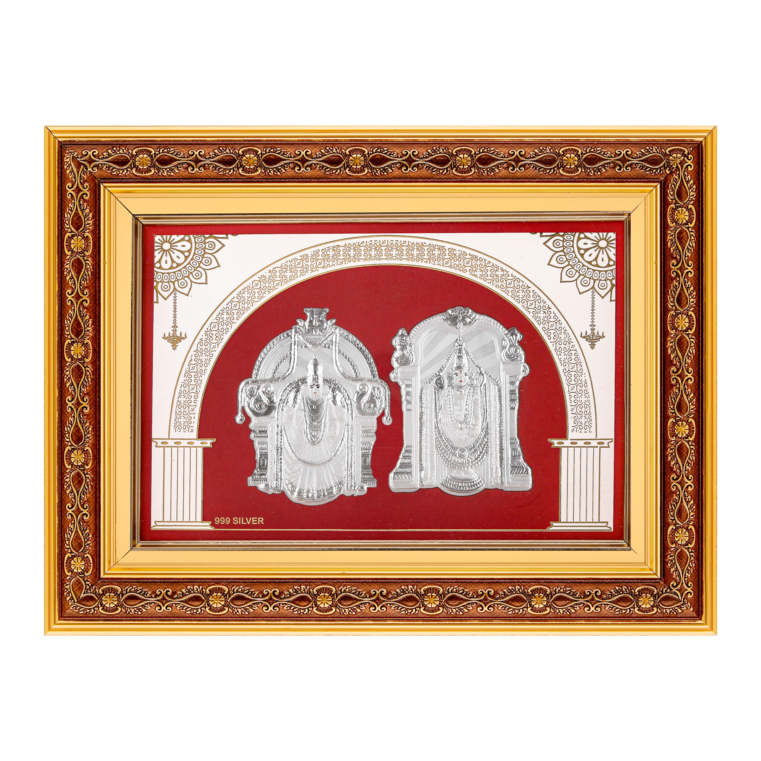 999 Silver Balaji Padmavathi Photo Frame – 9.25 x12.5 – Free Shipping