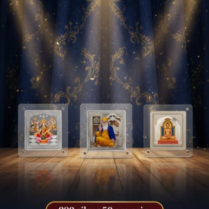 999 Pure Silver 50g Square Coin with Magnetic Acrylic Display Frame