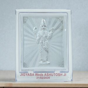 Personalized Religious Silver Deity Glass Frame - Wedding Gift