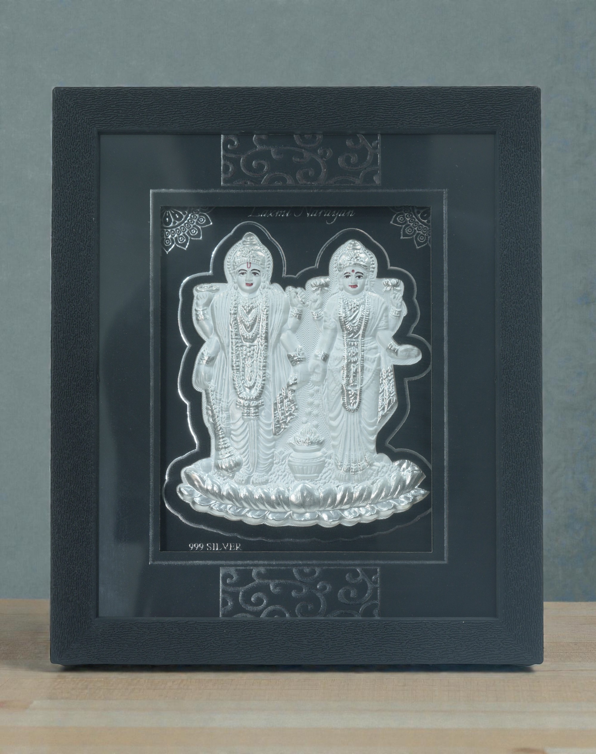 Silver Framed Radha Krishna Religious Wall Art - Image 2